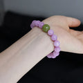 10mm Natural Kunzite Crystal Bracelet for Women Men | Beaded Gemstone Jewelry