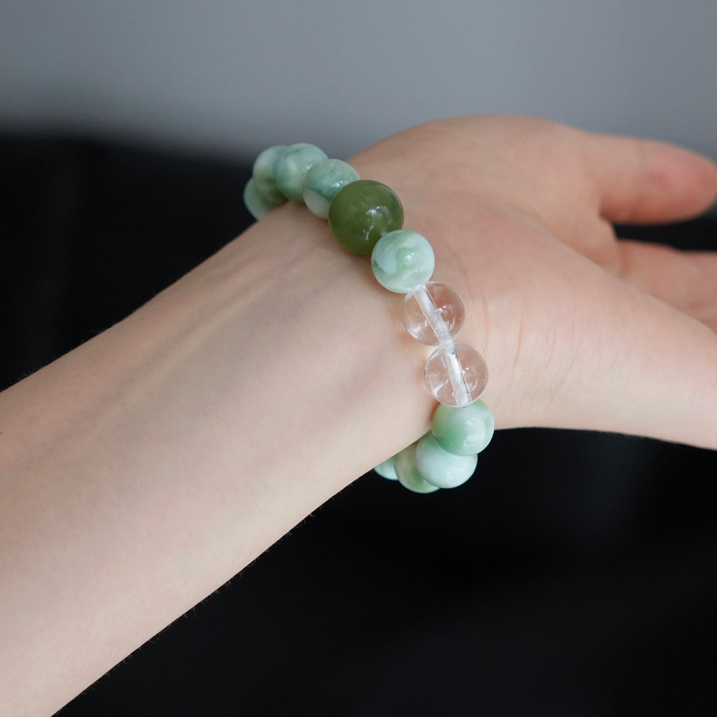 10mm Green Lace Jasper Bracelet