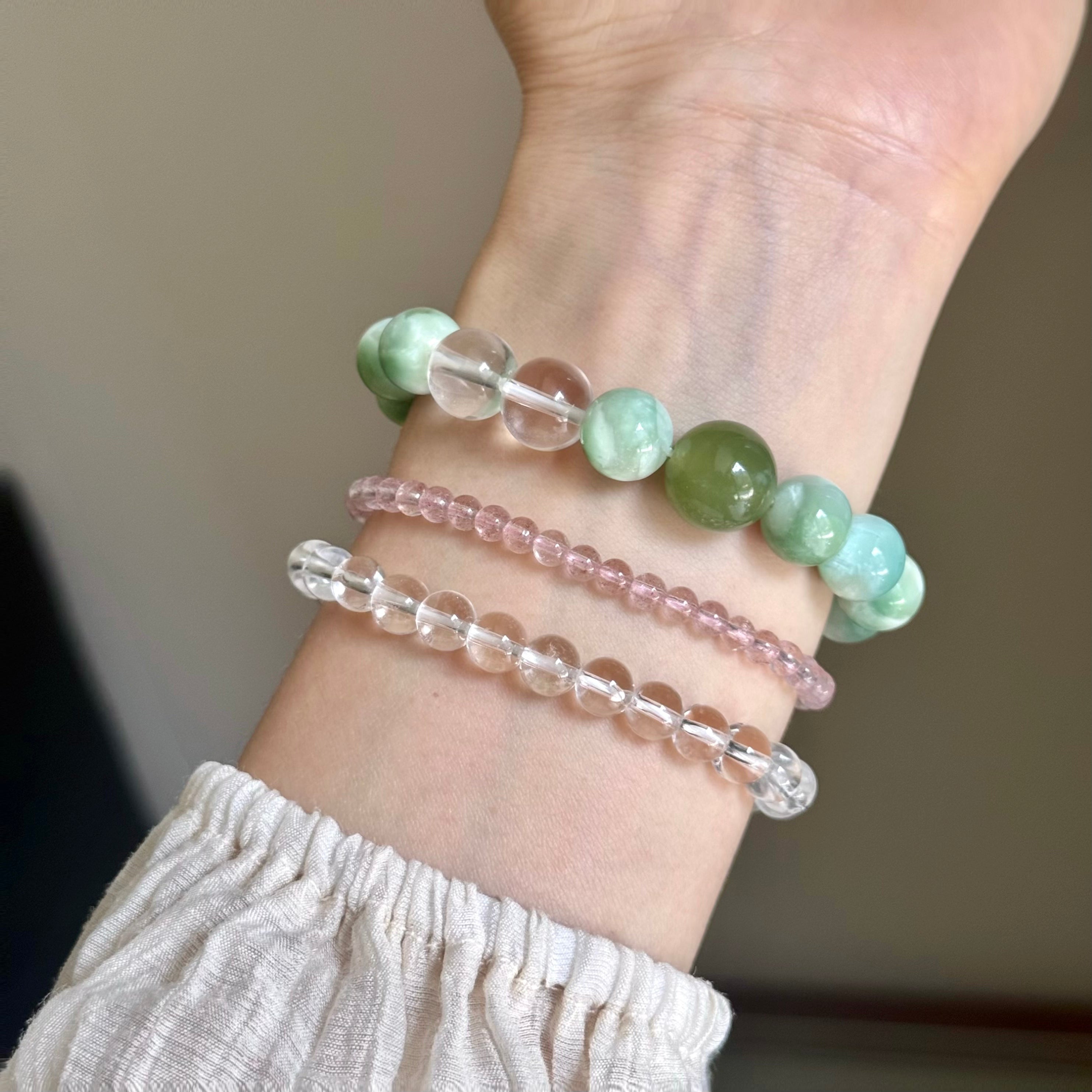 10mm Green Lace Jasper Bracelet