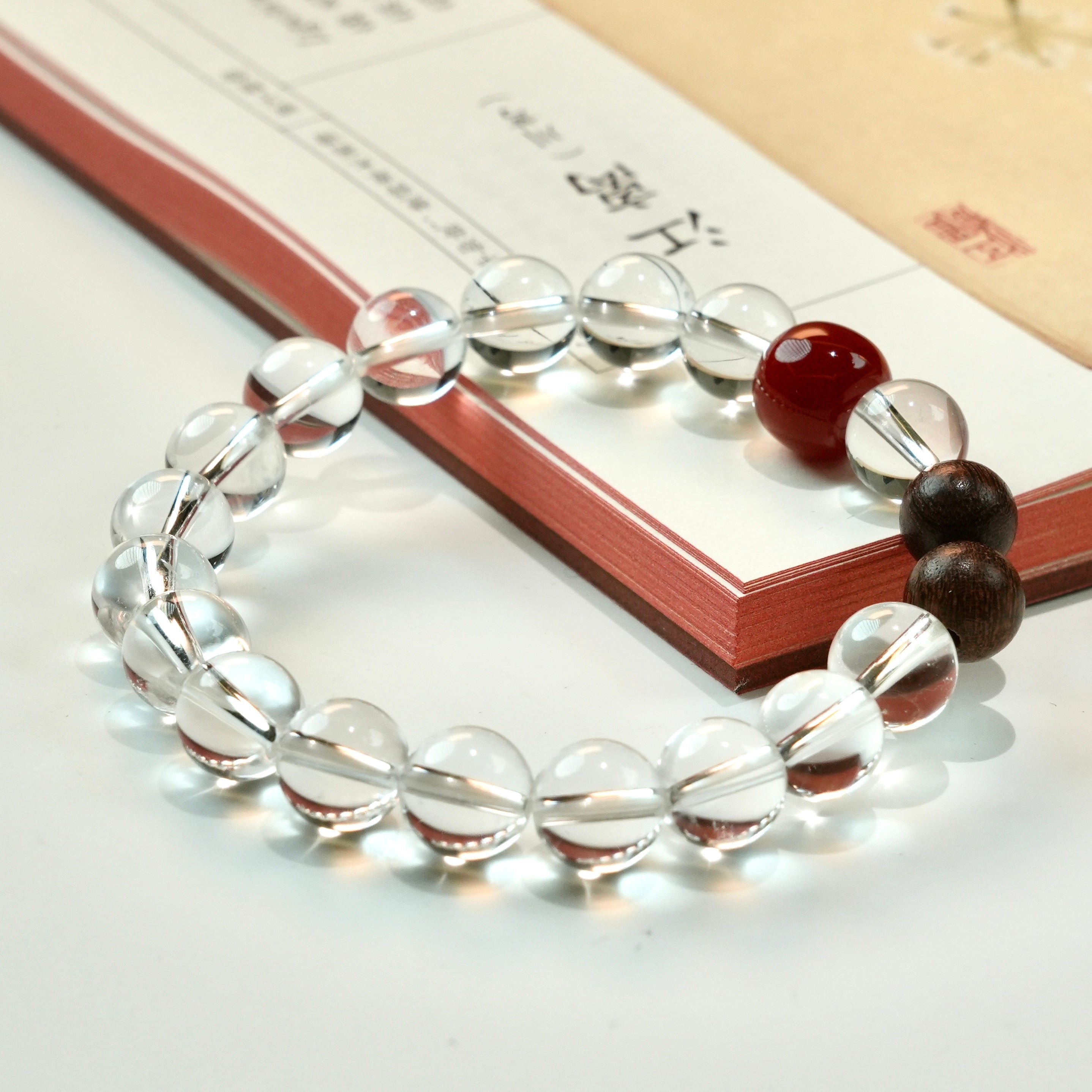 8mm clear quartz crystal bracelet