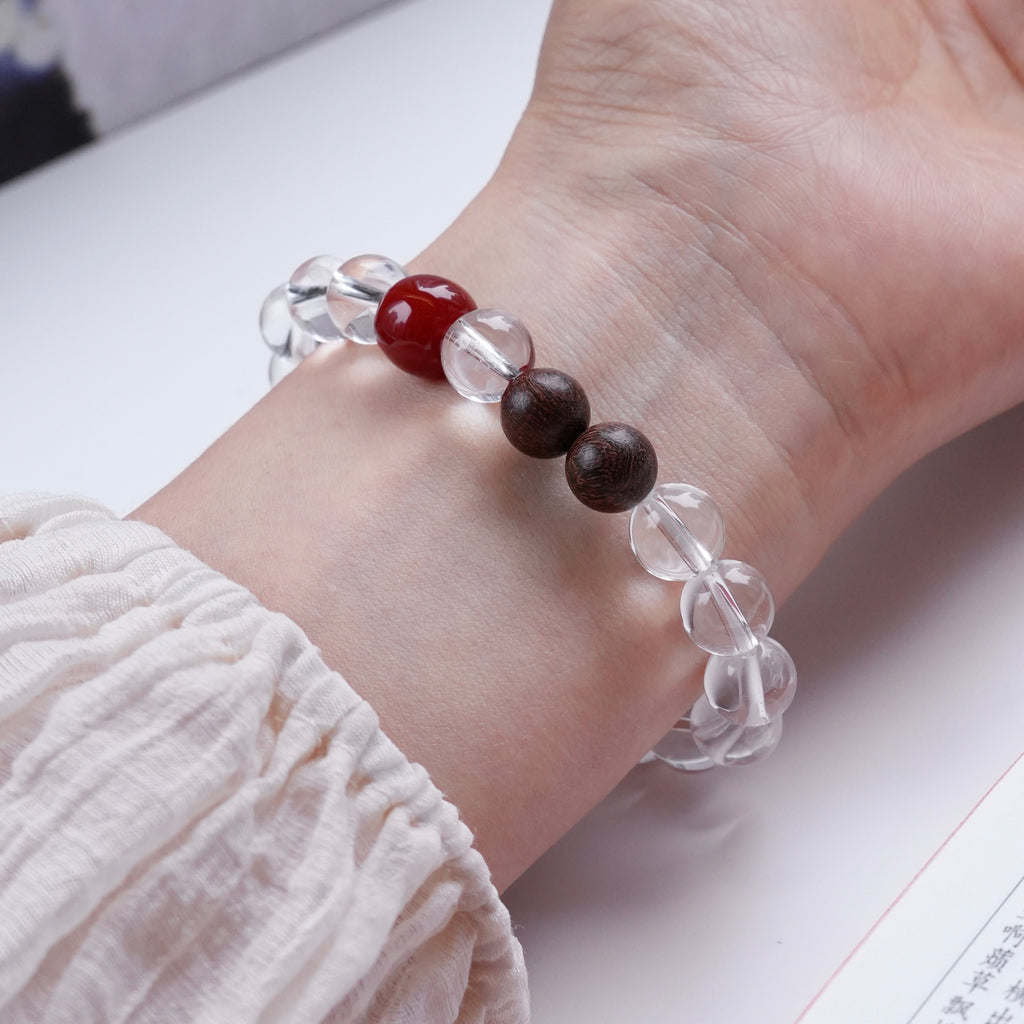 8mm clear quartz crystal bracelet
