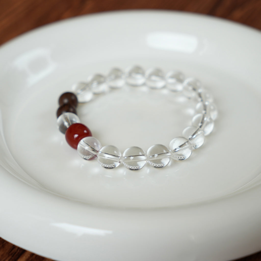 8mm clear quartz crystal bracelet