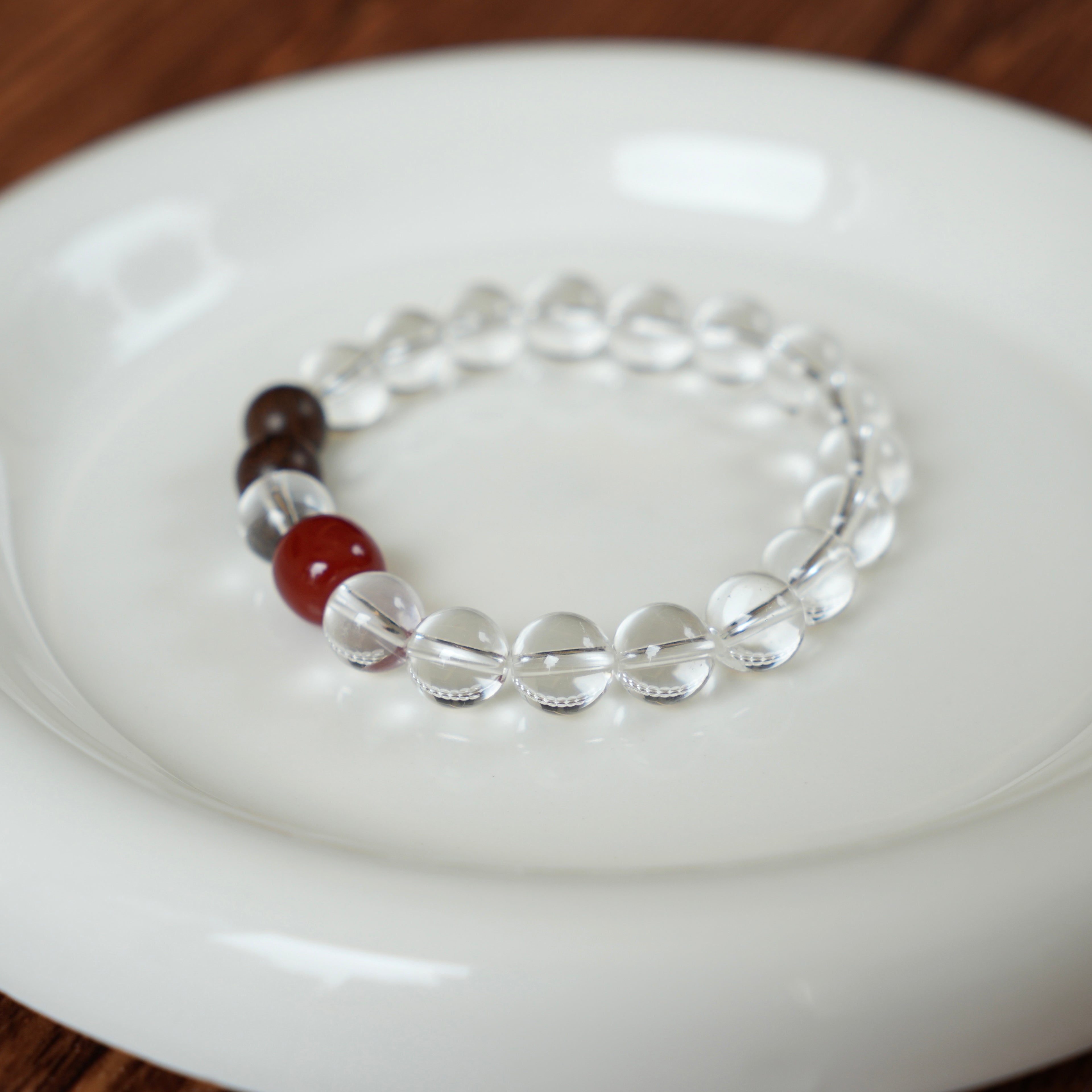 8mm clear quartz crystal bracelet