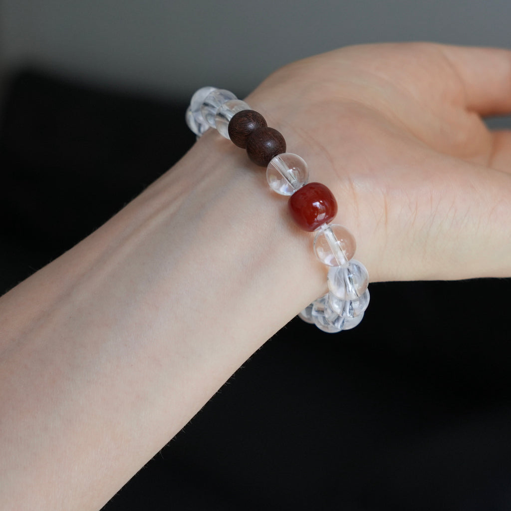 8mm clear quartz crystal bracelet