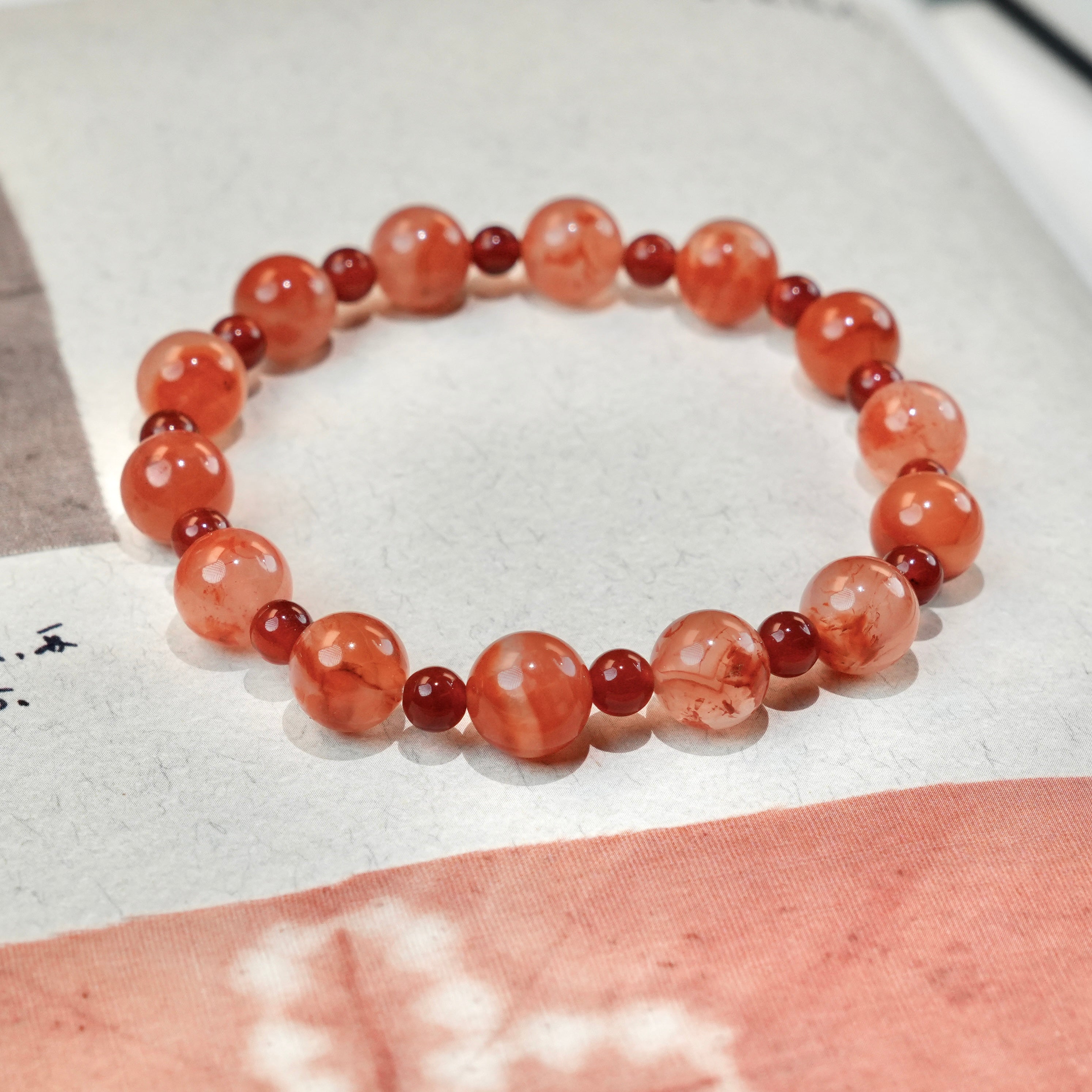 8mm Red Agate Bracelet