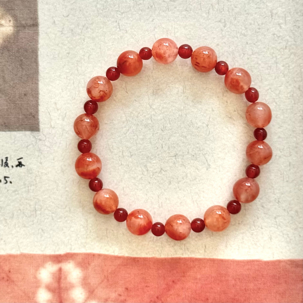 8mm Red Agate Bracelet