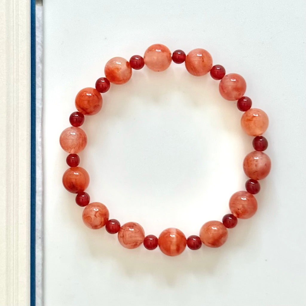 8mm Red Agate Bracelet