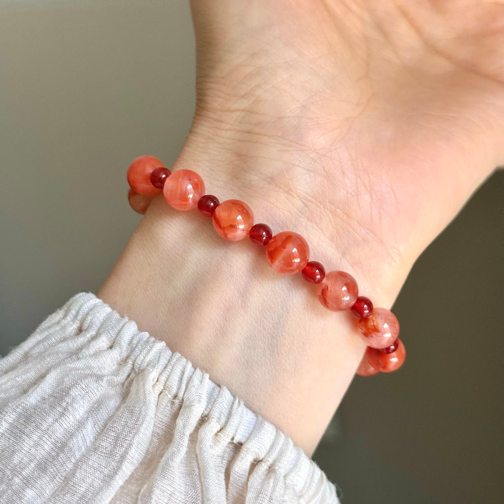 8mm Red Agate Bracelet