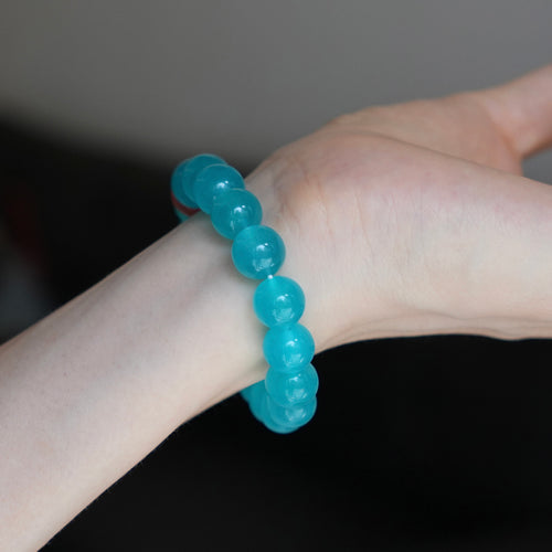 10mm Amazonite & Red Agate Bracelet