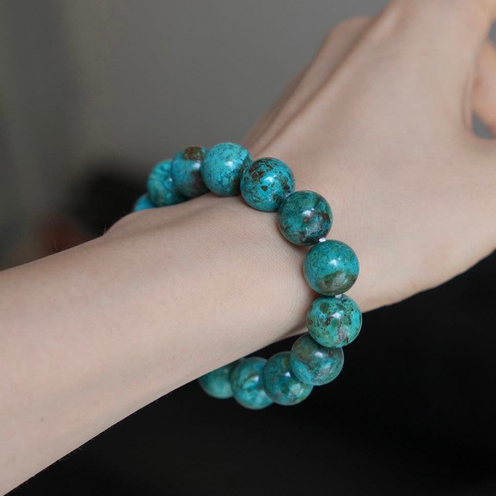 12mm Chrysocolla Phoenix Stone Bracelet