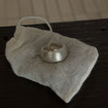 Matte Brushed 925 Sterling Silver Adjustable Open Cuff Statement Ring